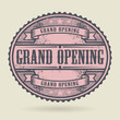 Vintage rubber stamp with the text Grand Opening