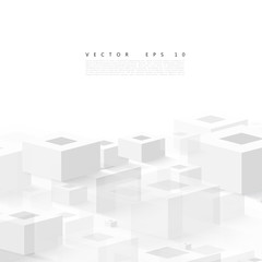 Wall Mural - vector abstract geometric shape from cubes.