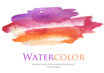 Wall Mural - Abstract watercolor brush strokes painted background. Texture pa