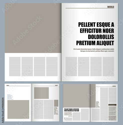 Modern Magazine Layout Template Buy This Stock Vector And Explore Similar Vectors At Adobe Stock Adobe Stock