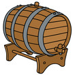 Wooden barrel / Hand drawing, vector illustration