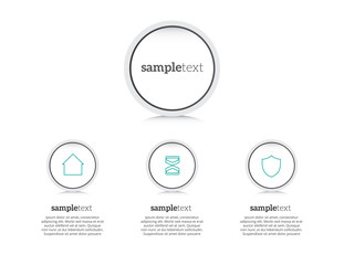 Wall Mural - Vector Infographic report template icons