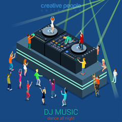 Wall Mural - night club dj party concept