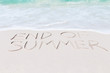 © blackzheep - text end of summer on beach