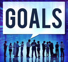 Wall Mural - Goals Aim Aspiration Motivation Target Vision Concept