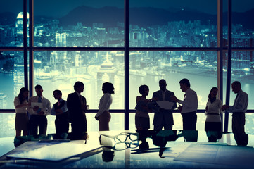 Wall Mural - Business People Working Discussion Teamwork Concept