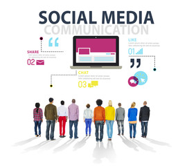 Poster - Social Media Social Networking Technology Connection Concept