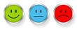© Jan Engel - 3 Mood Faces Green/Blue/Red Silver