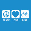 Peace, love, bicycle, peace day