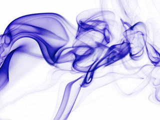 Colorful smoke on the white background