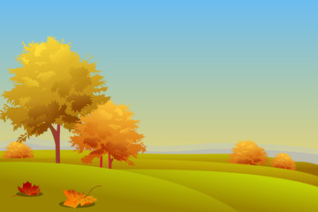 Poster - Autumn Country side Landscape