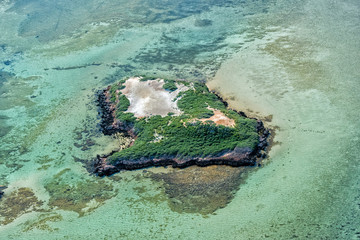 Wall Mural - Saline aerial view in shark bay Australia