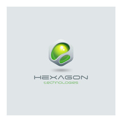 Poster - Hexagon abstract Logo media web technology design vector