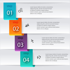 Wall Mural - vector colorful info graphics for your business presentations.