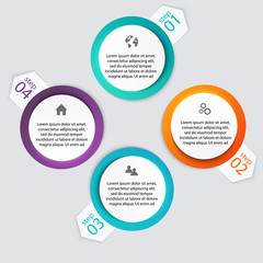 Wall Mural - vector colorful info graphics for your business presentations.