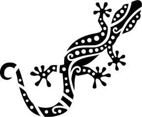 Wall Mural - Gecko with ethnic pattern