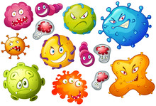 Bacteria With Facial Expressions
