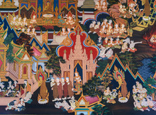 Thai Mural Painting Art