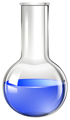 Poster - Blue liquid in glass beaker