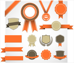 Wall Mural - retro award elements set