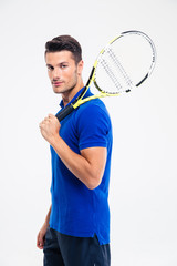 Canvas Print - Portrait of a confident tennis player