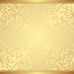 Canvas Print - golden ornate background