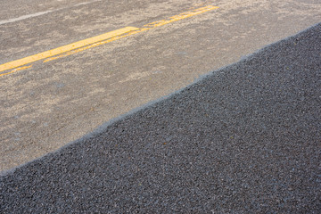 Wall Mural - new and old asphalt road