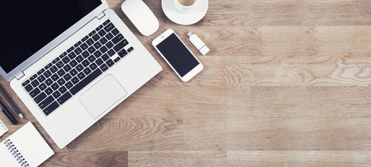 Office top view hero header