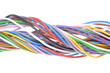 © salita2010 - Multicolored electrical cables isolated on white background
