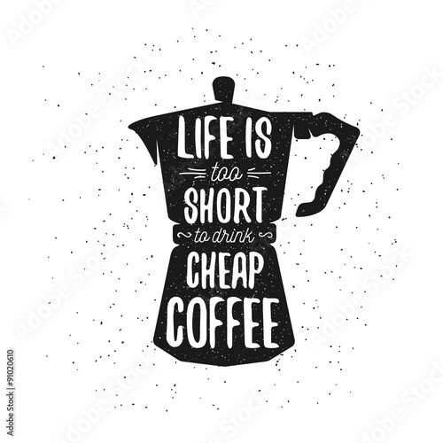 Fotografía Dibujado a mano café impresiones tipografía.