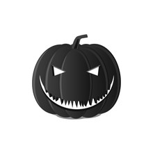 Halloween, Black Pumpkin Jack Smile Mask