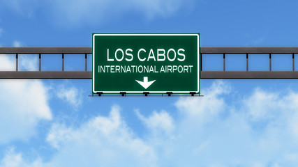 Wall Mural - Los Cabos Mexico Airport Highway Road Sign