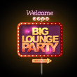 Neon sign big lounge party