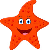 Fototapeta Dinusie - Happy Starfish cartoon 