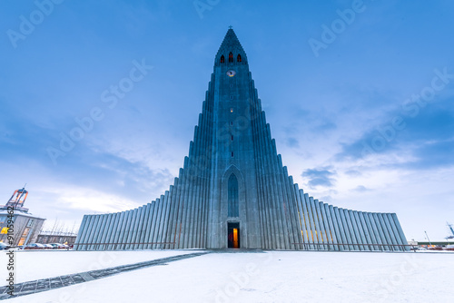 Fényképezés Hallgrimskirkja cathedral in reykjavik iceland