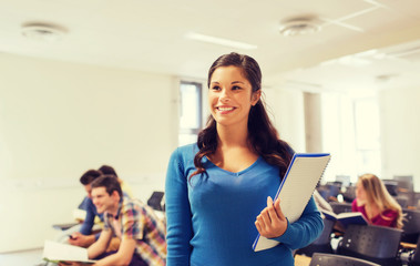 Sticker - group of smiling students in lecture hall