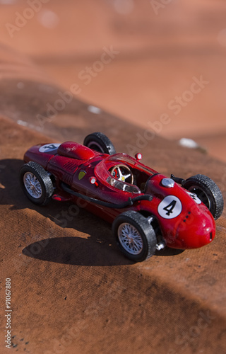 Model of a vintage Formula one car
