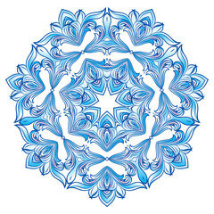 Poster - Blue Snowflake Ilustration