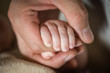 © shara - Father finger and newborn baby hand