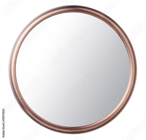 Fotografía Vintage makeup mirror isolated on white background