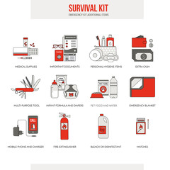 Wall Mural - Survival emergency kit