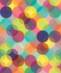 vector modern seamless colorful geometry pattern circles overlapping , color abstract geometric back