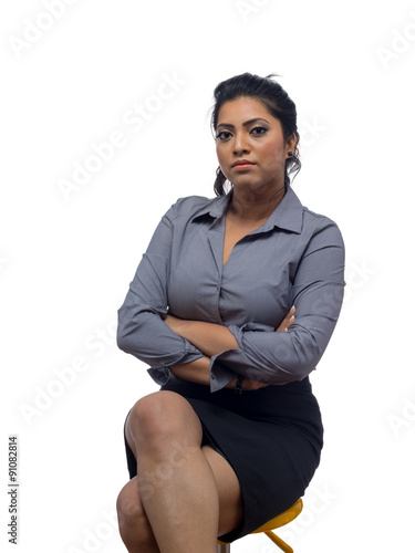 Fotografie, Obraz Asian Business Woman Isolated On White Background