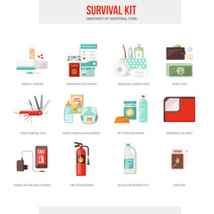 Wall Mural - Survival kit