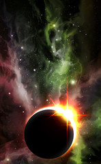 Wall Mural - eclipse universe starscape background