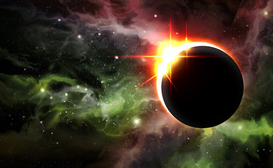 Wall Mural - eclipse universe starscape background