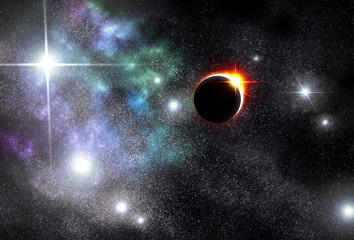 Wall Mural - eclipse universe starscape background
