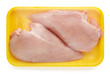 chicken meat package isolated on a white background