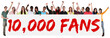 © Markus Mainka - 10000 fans likes social networking media sign group of young peo