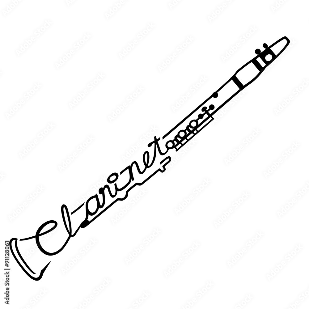 The Clarinet Icon Stock Vector | Adobe Stock